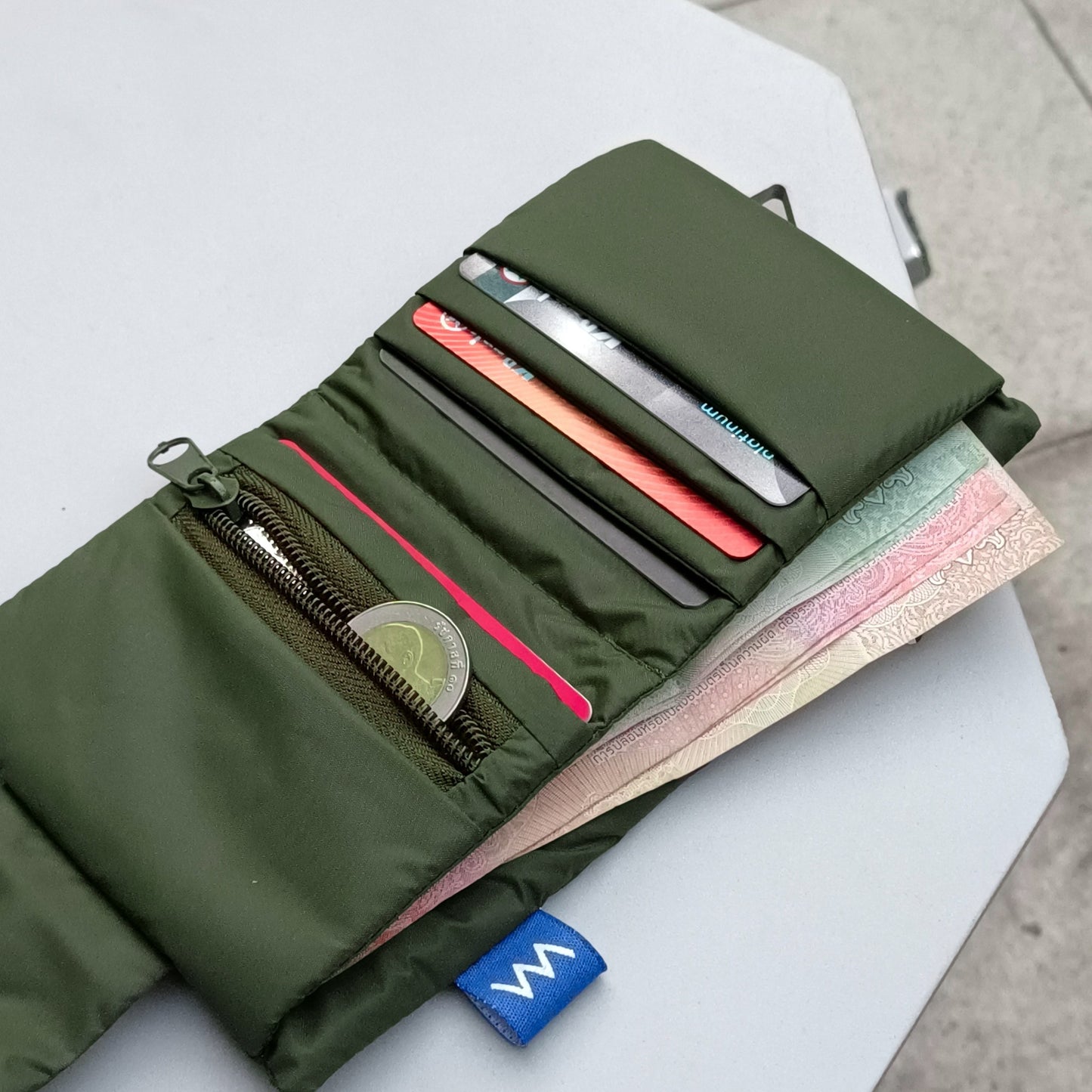 Bubble Wallet  - Olive